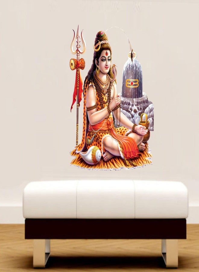 Sticker Studio ملصقات جدارية من الفينيل PVC بتصميم اللورد شيفا من ستيكر ستوديو (متعددة الألوان، 58 سم × 45 سم) - Image 2
